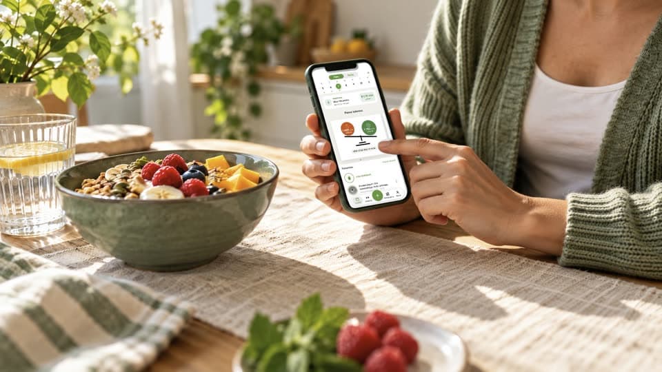 FunTastyQ Fiti päevik käes hoitavas telefonis